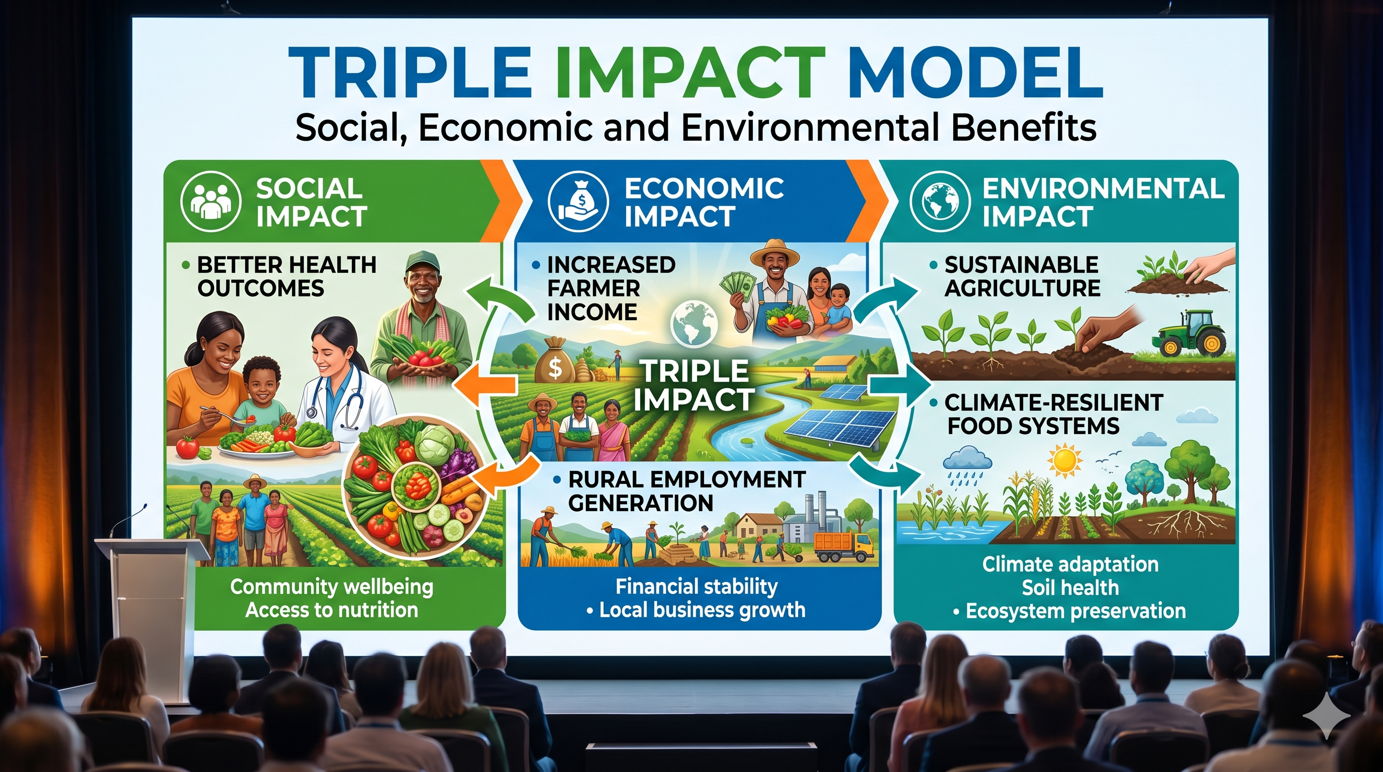 Triple Impact Model Diagram slide